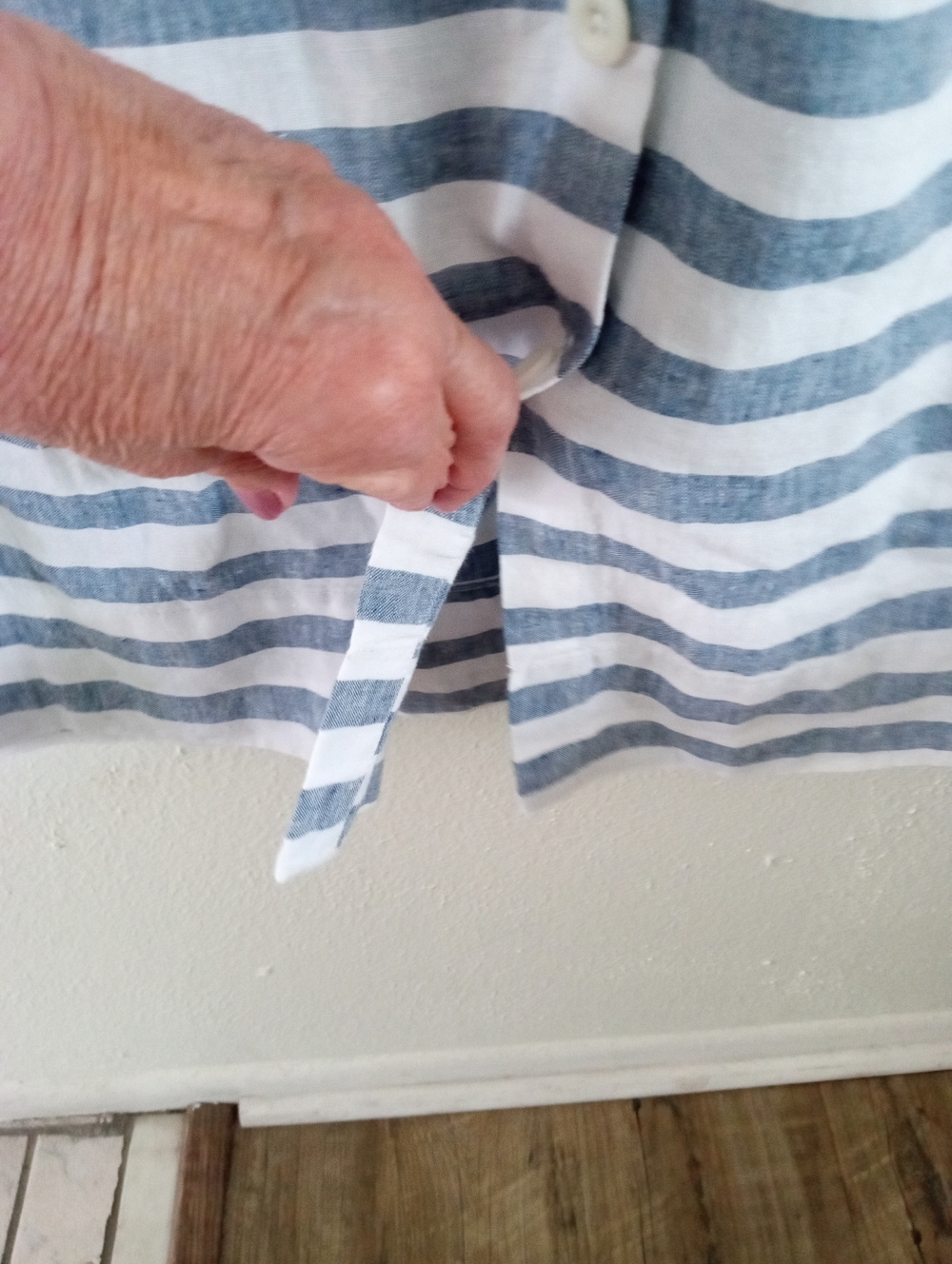 J. JILL 100% Linen Nautical Seaside Stripe Maxi Skirt| XS - Picture 6 of 9